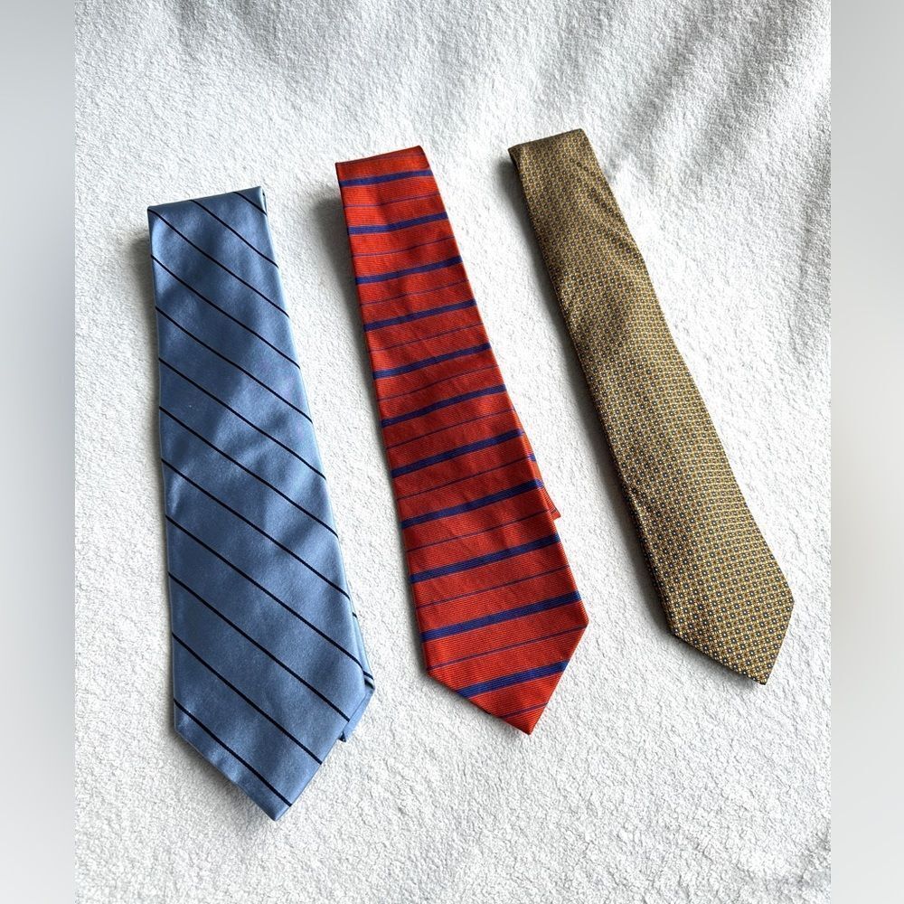Brooks Brothers Makers Silk Tie Stripe Men Necktie‎ - REPP Lot Of 3